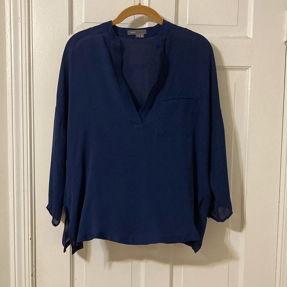 Vince Navy Blue Women's Blouse